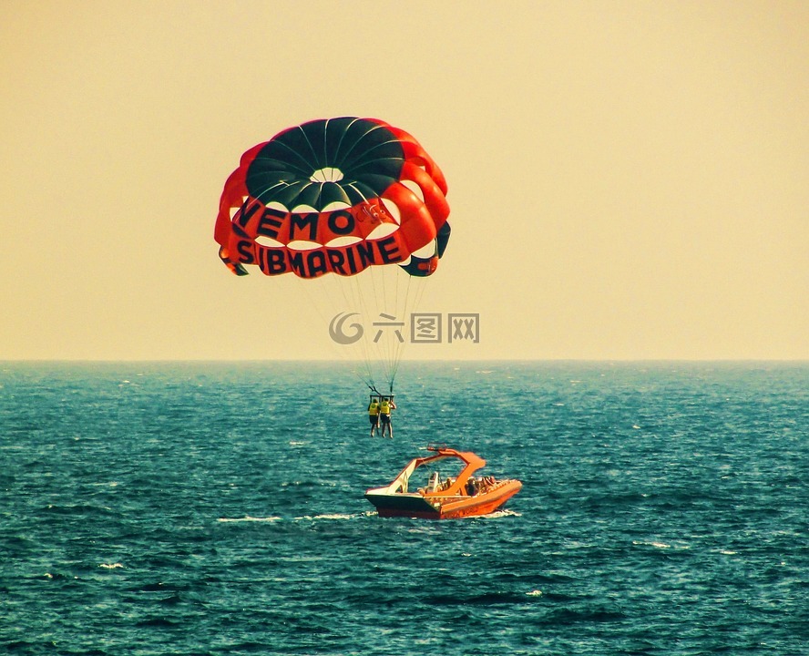 滑翔伞,海上运动,飞