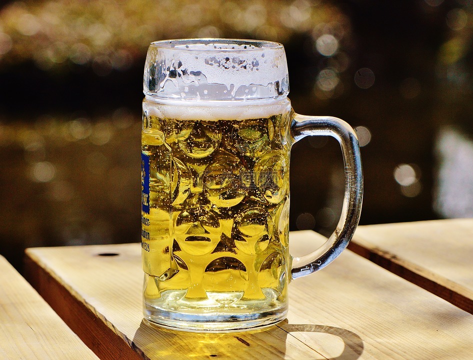 啤酒,啤酒花园,口渴