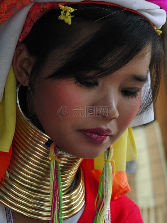 女子,泰国,缅甸
