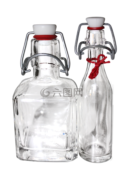 瓶,ploppflaschen,透明