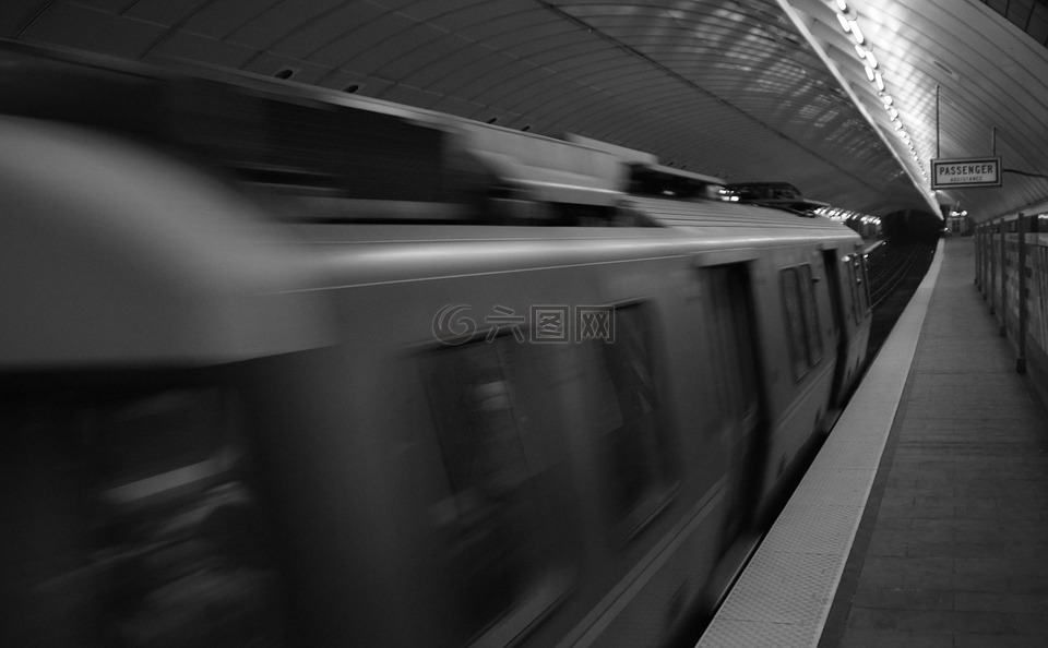 地铁,波士顿,火车