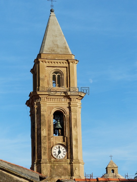 教会,尖顶,钟塔