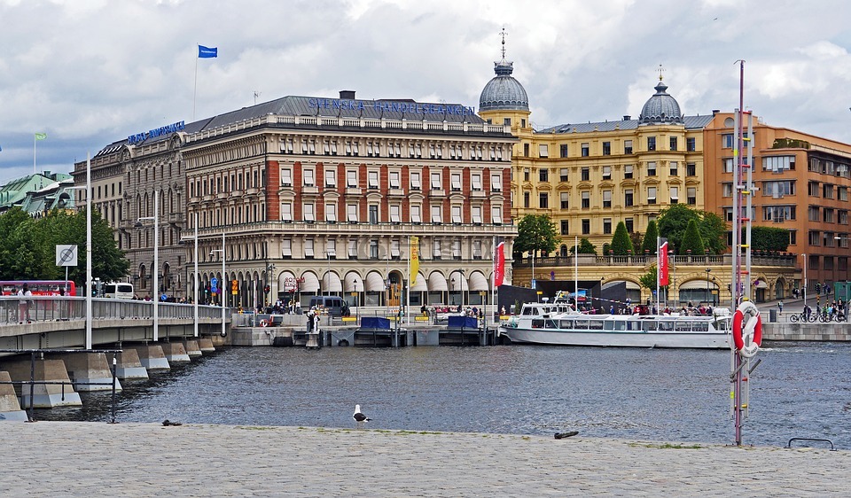 斯德哥尔摩,stadtmitte,水运行