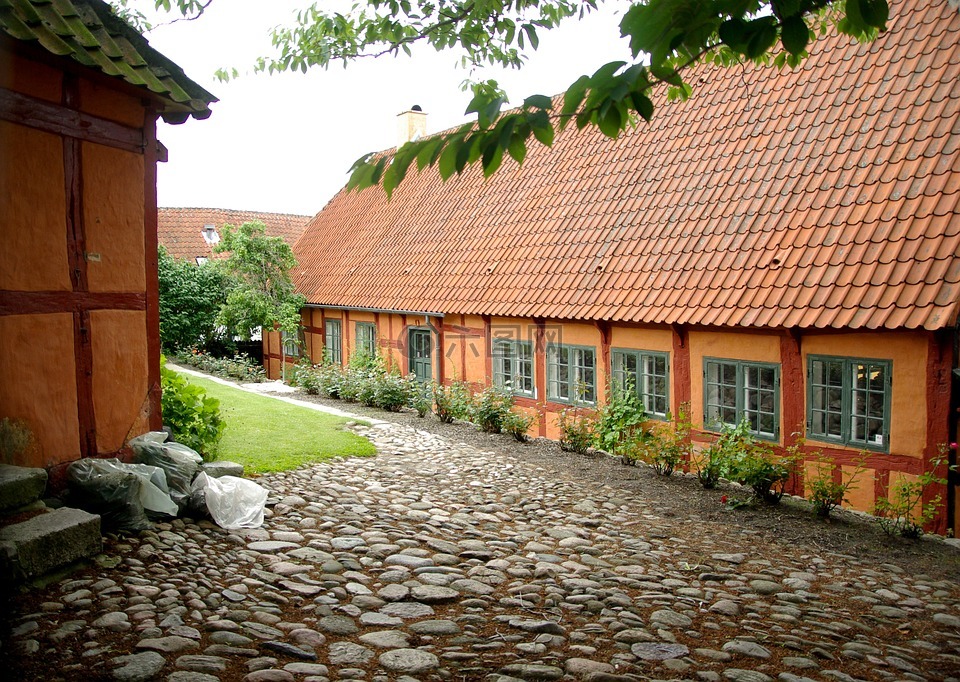 丹麦,埃贝尔托,瓷砖屋顶