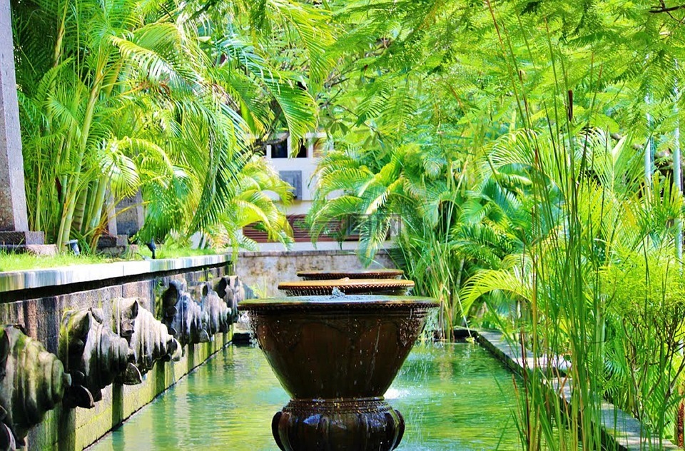 巴厘岛,乌布,喷泉