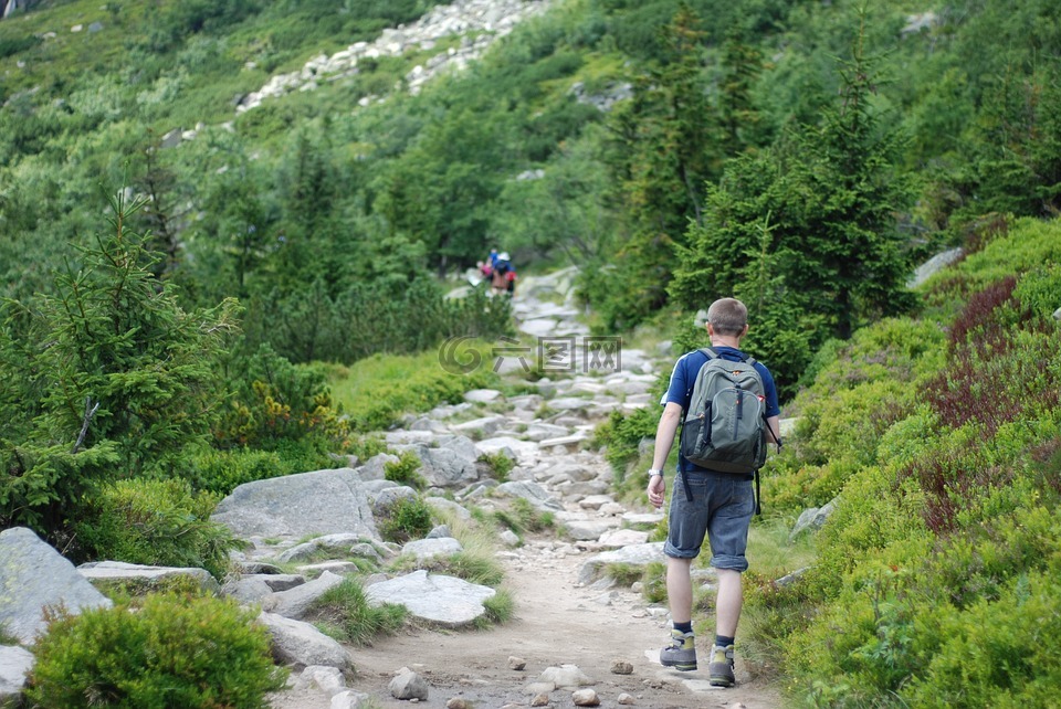 徒步行走,徒步登山,山