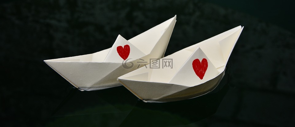 纸船,纸,折叠