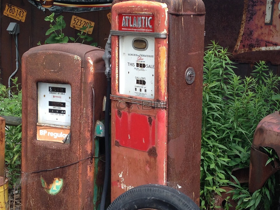 燃气泵,古董,老
