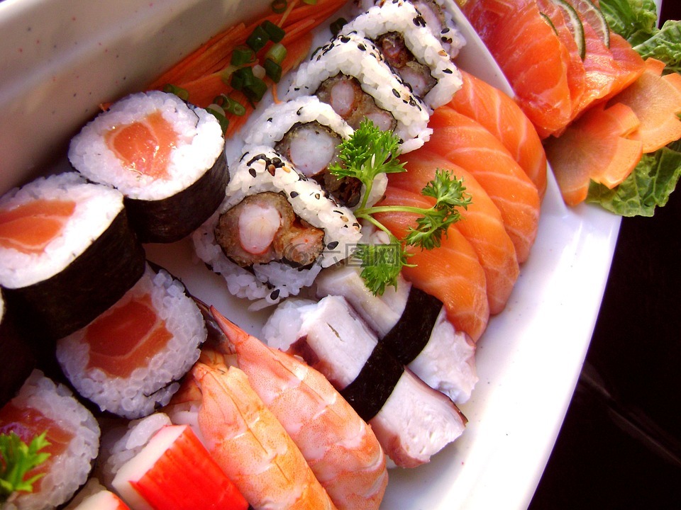 寿司,生鱼片,食品