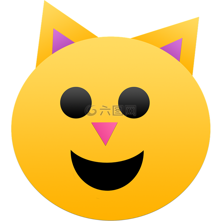 猫,表情符号,粉红色