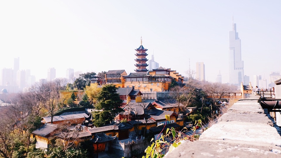 南京,寺庙,城墙