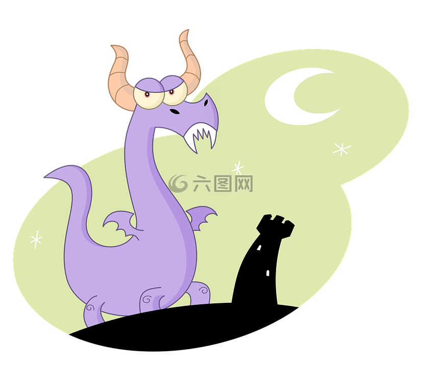 紫色的龙,神奇的动物,怪物