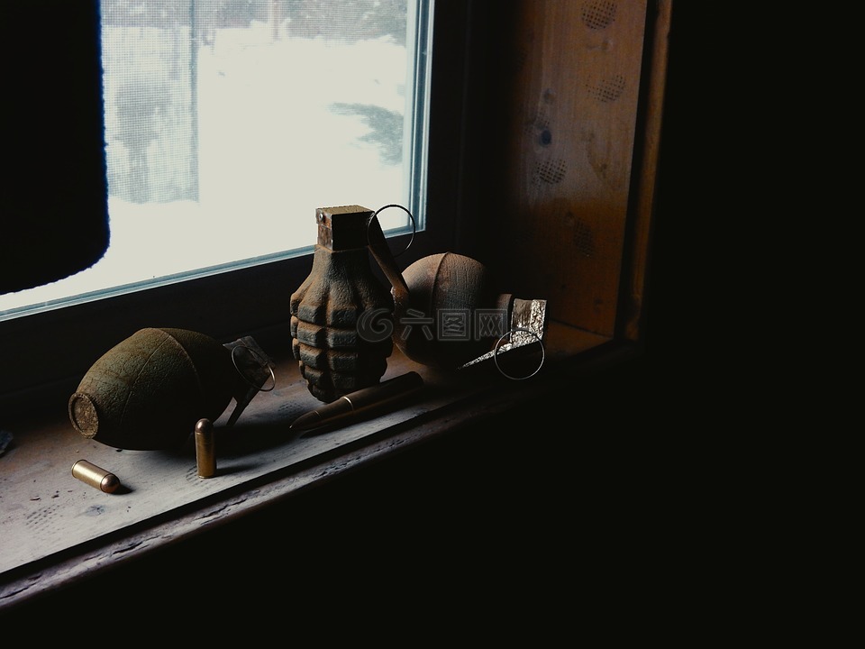 手榴弹,项目符号,窗台