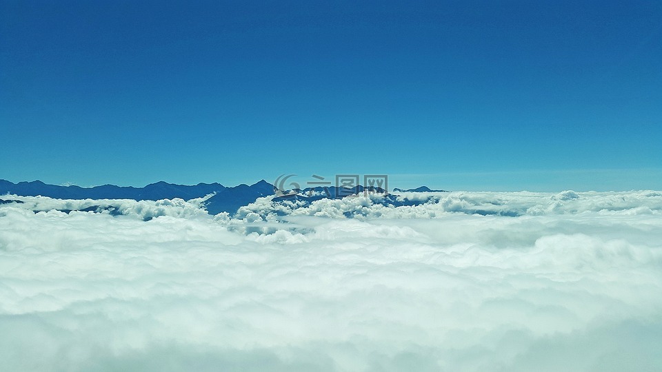 尼泊尔的景观,尼泊尔,天空和云