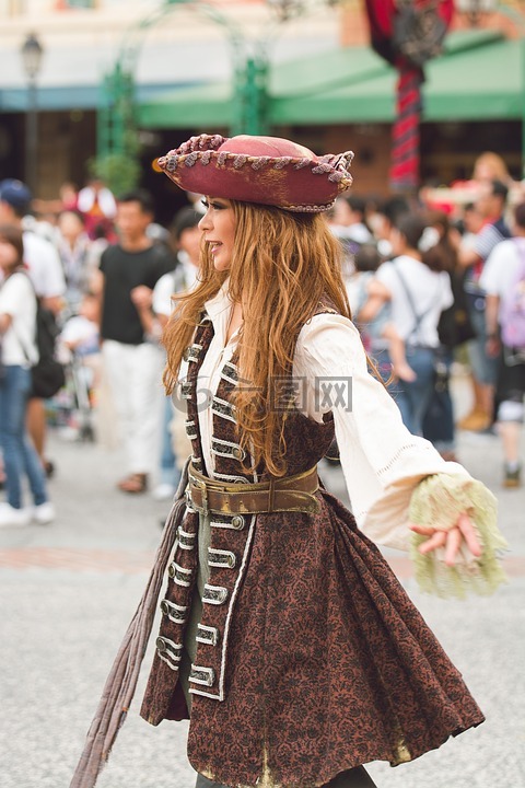 海盗的女孩,日本,肖像
