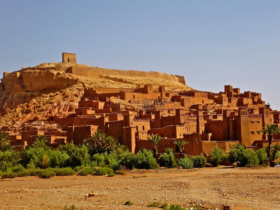 摩洛哥,堡垒,adobe