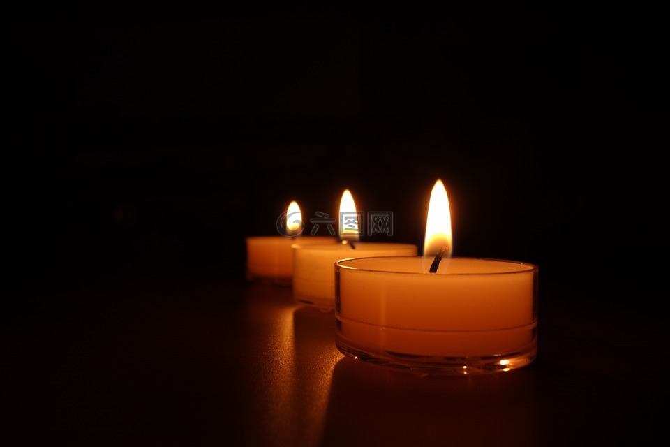 蜡烛,烛火,光