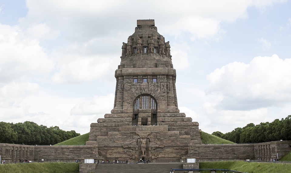 莱比锡,völkerschlachtdenkmal,名胜古迹