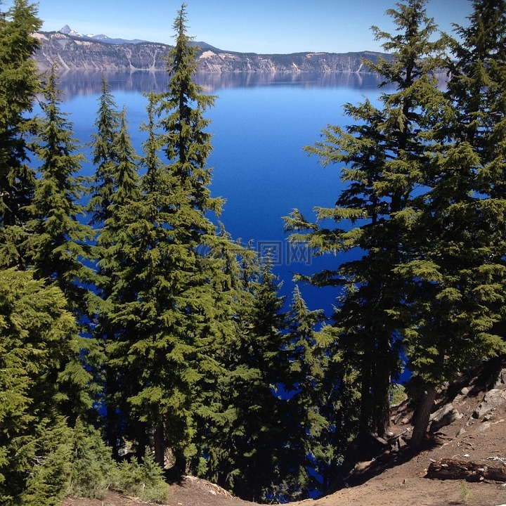 火山口湖,和平,宁静