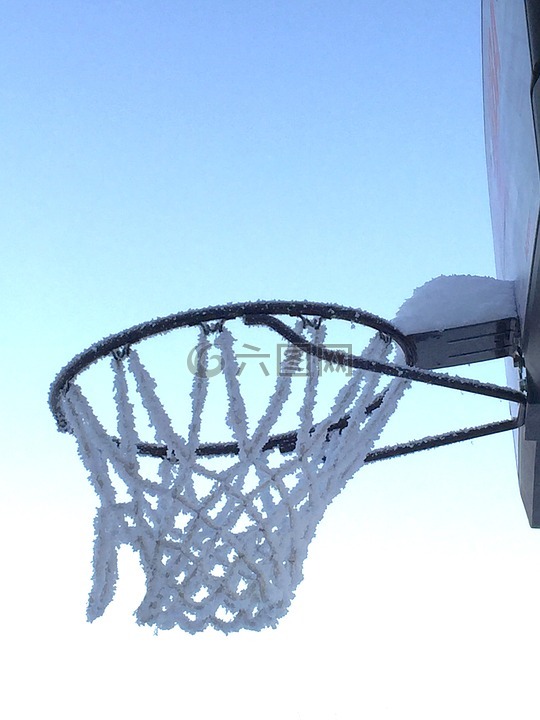 篮球,箍,冻结