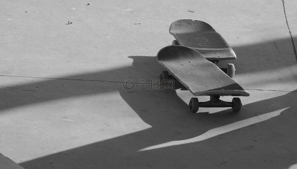 滑板,街,激进