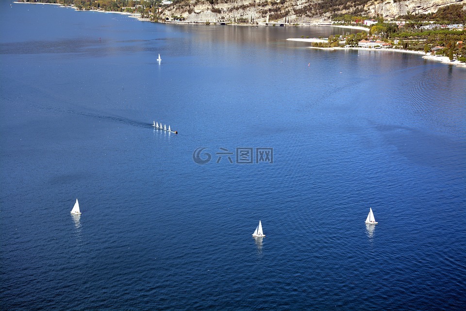 船帆,景观,湖