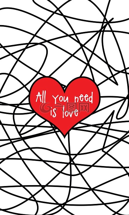爱,抽象,心