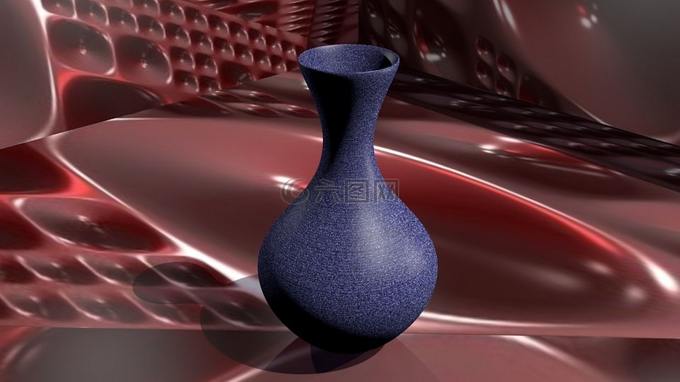 花瓶,3d,勃艮第的背景