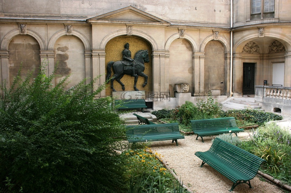 卡纳瓦莱博物馆,内部庭院,巴黎