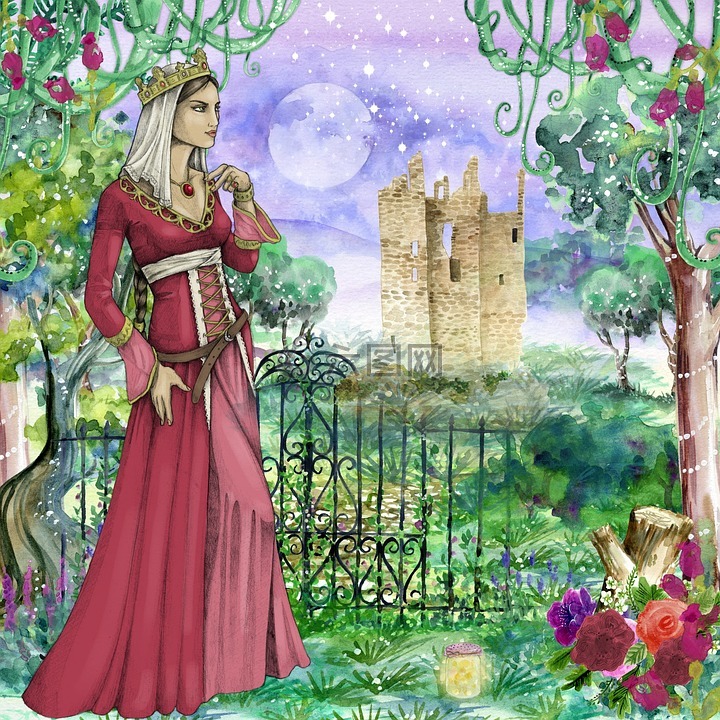 公主,城堡,童话故事