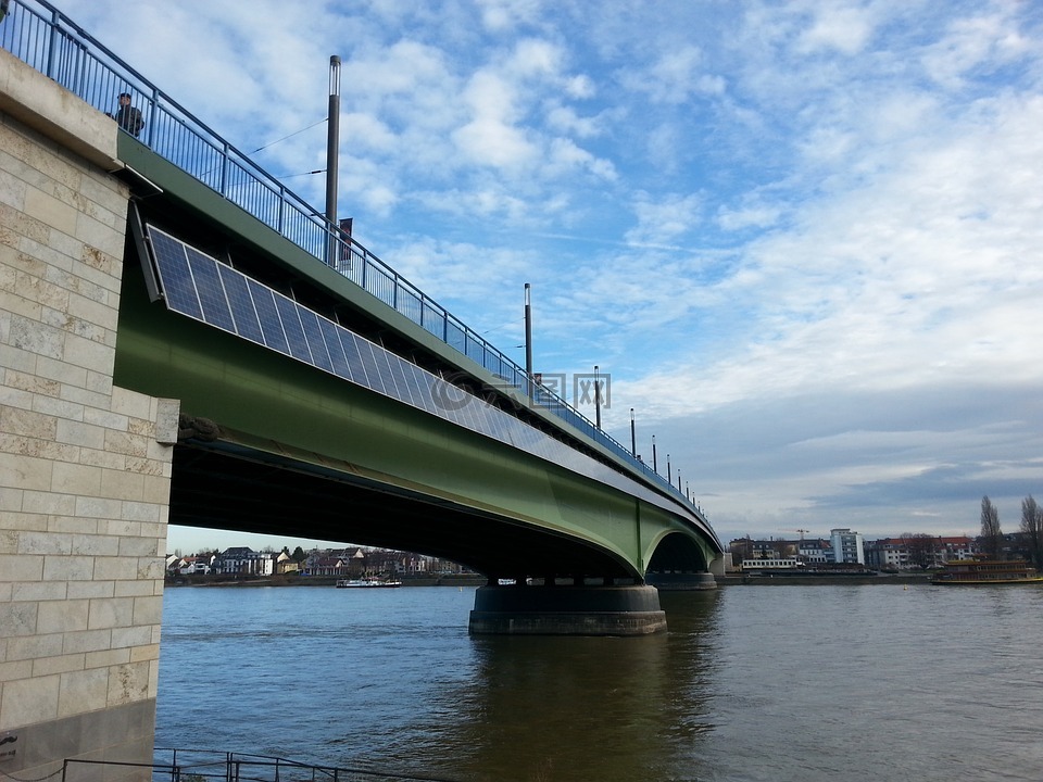 波恩,桥,太阳能电池板