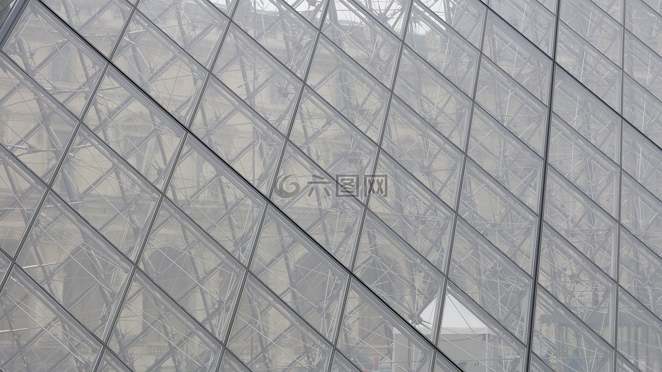 彩绘玻璃,卢浮宫,透明