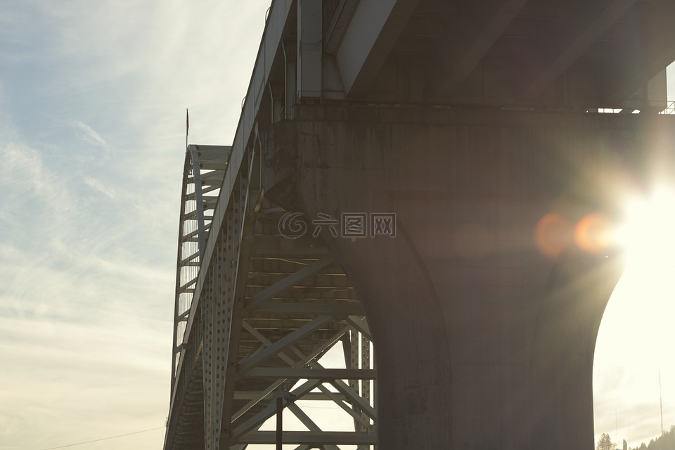 桥,太阳光线,结构