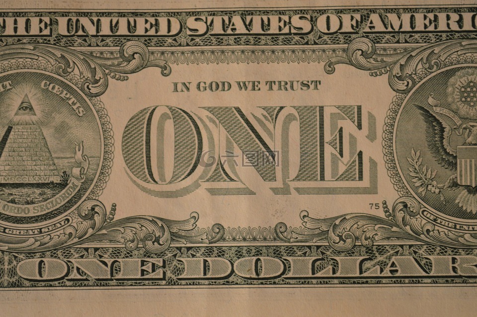 美元,之一,钞票