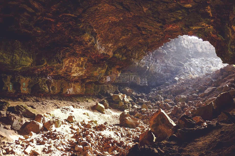 洞穴,岩,地下