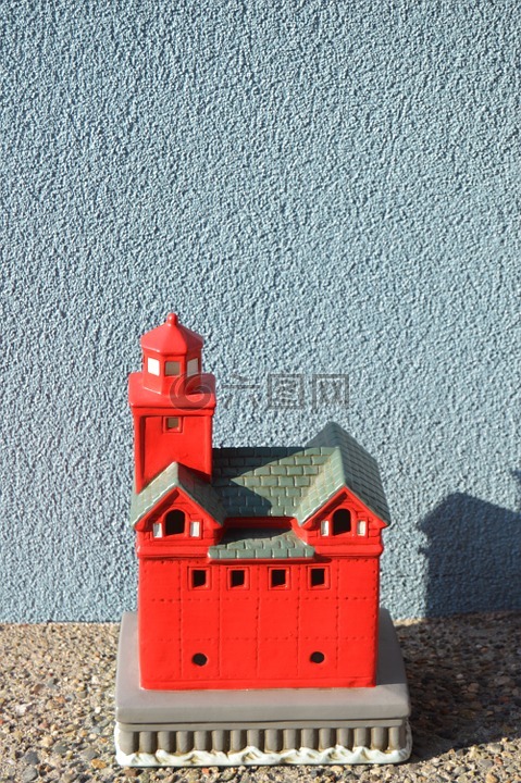灯塔雕像,红色的灯塔,灯塔