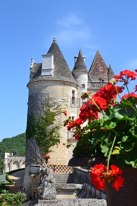 城堡,城堡 des milandes,文艺复兴时期