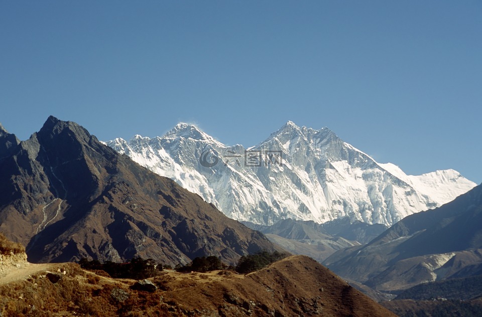珠峰,徒步旅行,尼泊尔