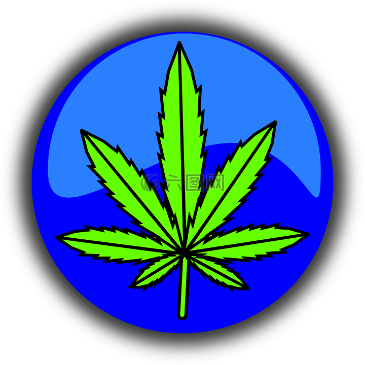 大麻,叶,符号