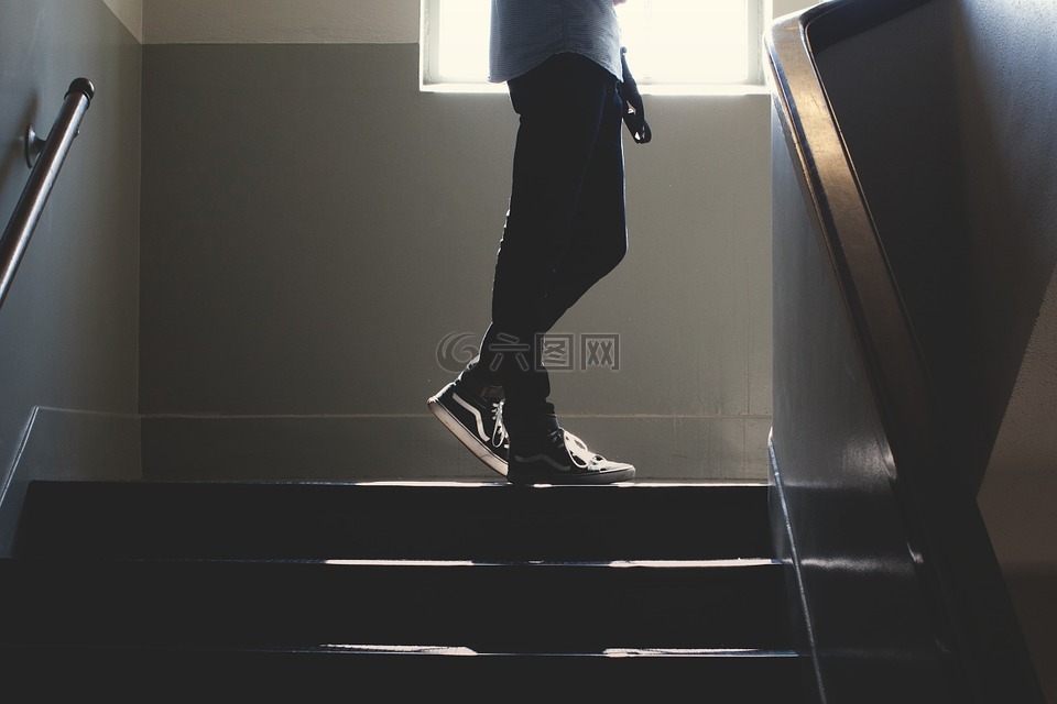 楼梯间,楼梯,步骤