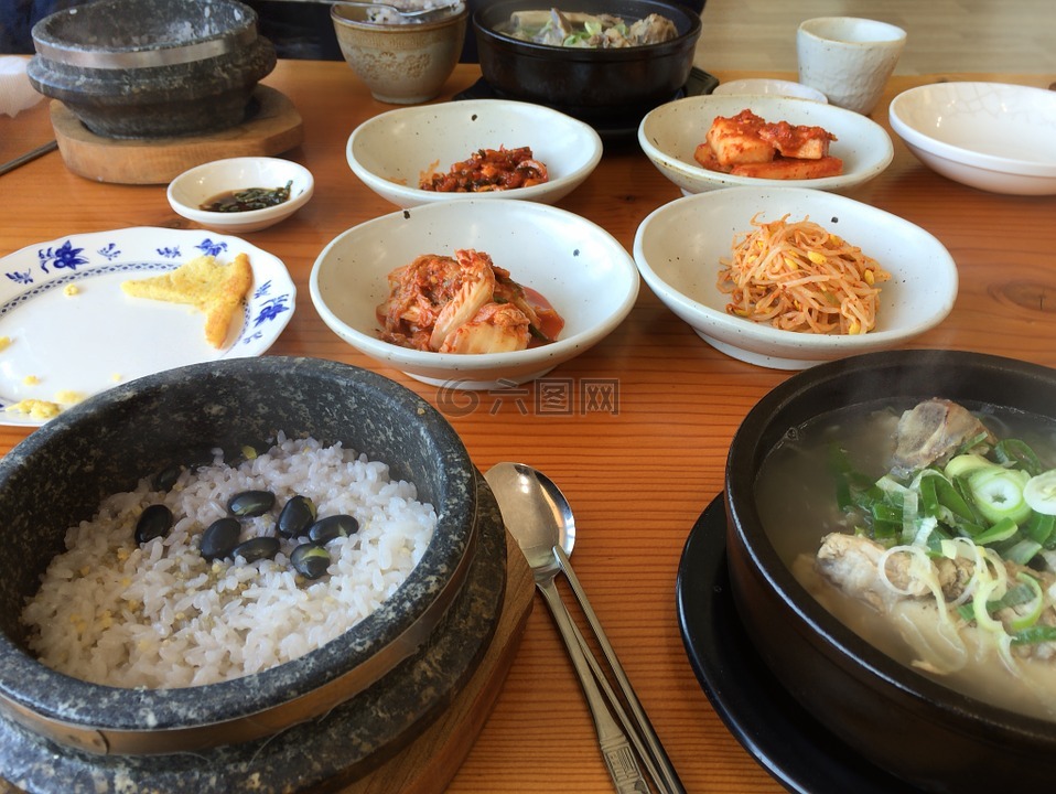 韩国,食品,galbitang