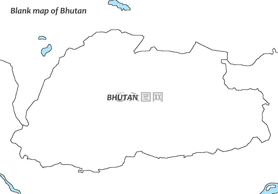 白图,不丹,空地图不丹