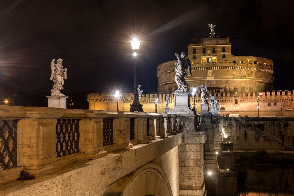 罗马,夜,意大利
