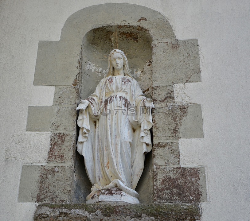 雕像,圣洁的圣母,宗教图