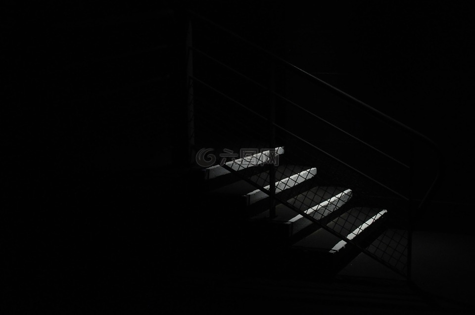 楼梯,楼梯间,黑暗