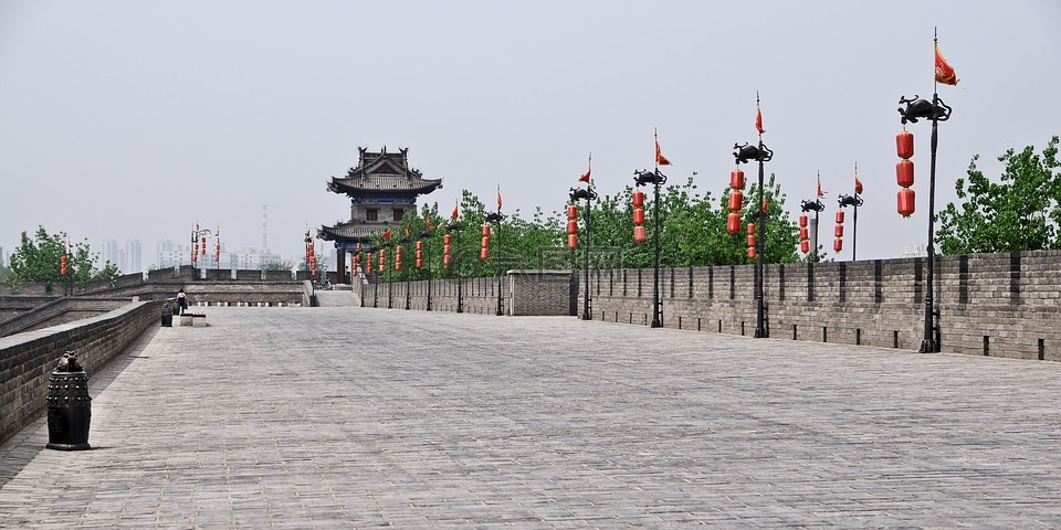 西安,中国,城墙