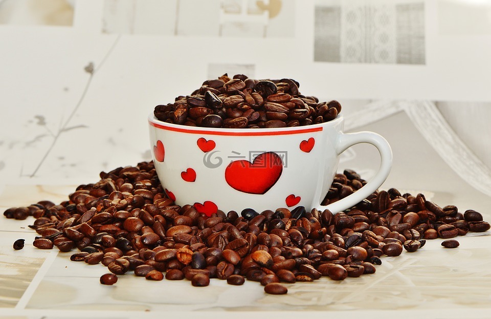 咖啡,两个,爱情