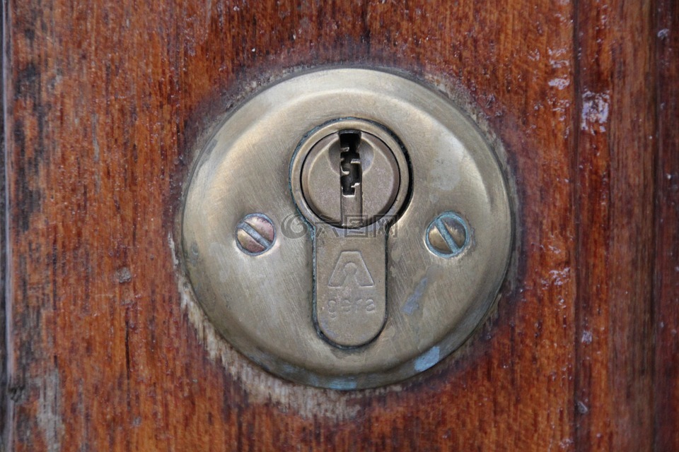 门锁,城堡,关键孔