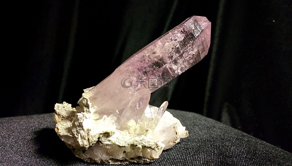 紫水晶,矿石,集合