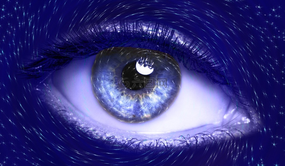 眼,蓝色,视觉